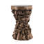Table d'appoint brune de 11,8 x 11,8 x 18,9 pouces en bois massif, avec une racine d'arbre naturelle et un design classique pour un décor moderne avec taille, bois