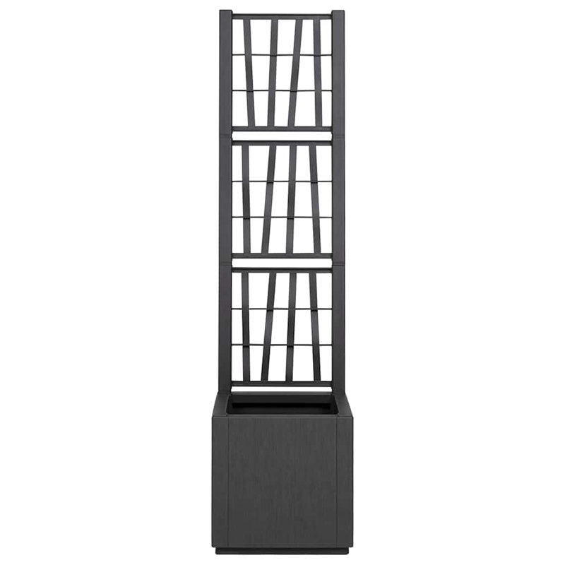 Garden Planter with Trellis Patio Flower Pot Planter Box Flower Box PP, Anthracite