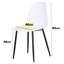 Kalie Pair of Plastic Dining Chairs, Black Metal Frame-836818233
