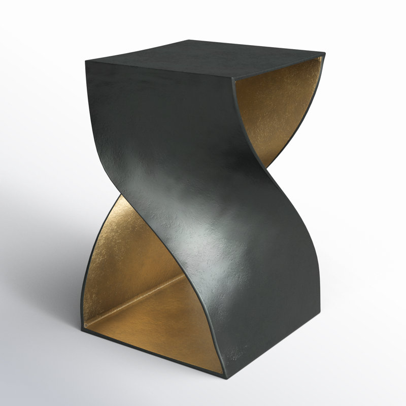Floor Shelf End Table, Black