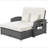 Wicker Rattan Double Chaise Lounge, 2-Person Reclining Daybed With Adjustable Back And Cushions, Free Furniture Protection Cover-1589931677