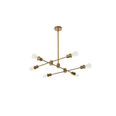 Luminaire suspendu géométrique à 6 lumières Cecelia