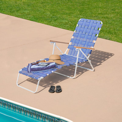 CHAISE EN ACIER EN ACIER - BLEU / BLANC