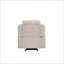 Fauteuils inclinables, fauteuil coulissant en chenille gris clair avec bras de rangement | Cadre en bois synthétique