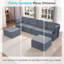 Canapé modulaire modulaire avec repose-pieds-1804856674