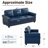 83" W 3 Seater Upholstered Sofa Faux Leather Rolled Arms Couch Mid Century Modern-908981397