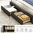 California King Size Bed Frame With 4 Storage Drawers, Upholstered Platform Bed With Led Lights, Hidden Storage Headboard, Charging Station, No Box Spring Needed, Solid Wood Slats, Noise Free, Dark Grey-20985140-20985136