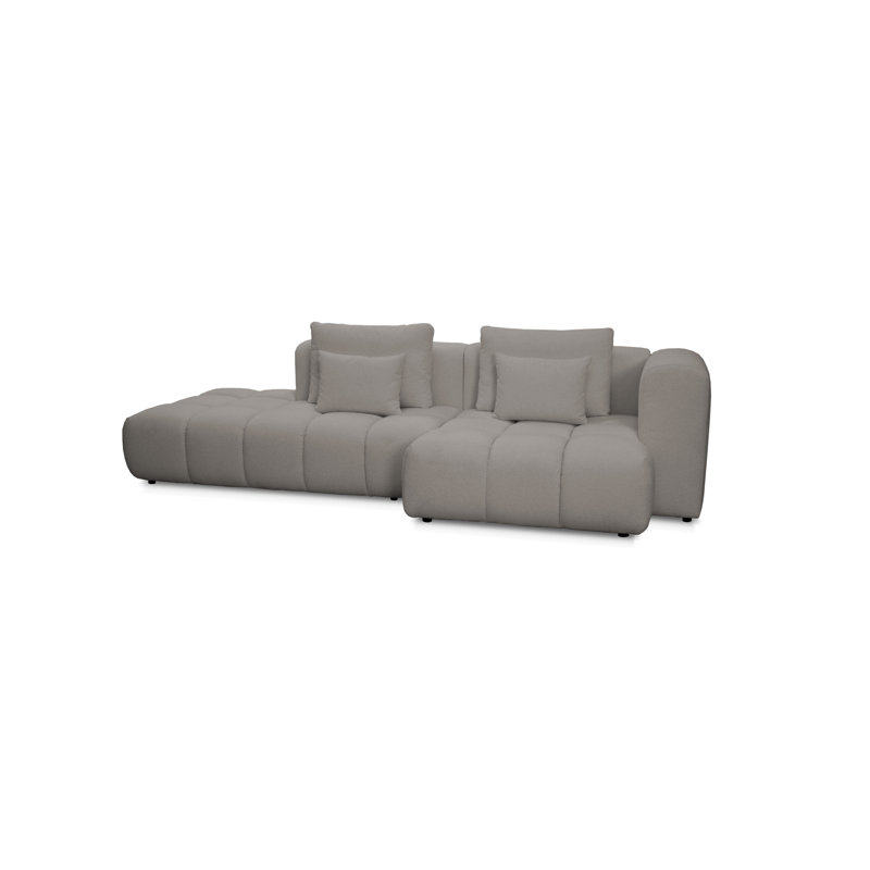 4 Seater Sofa & Chaise, Left Hand Facing, Grey