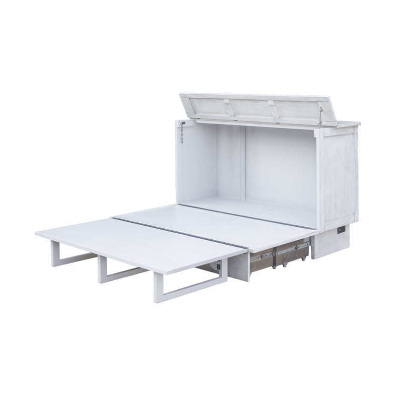 Commode Valencia, Gris / Blanc