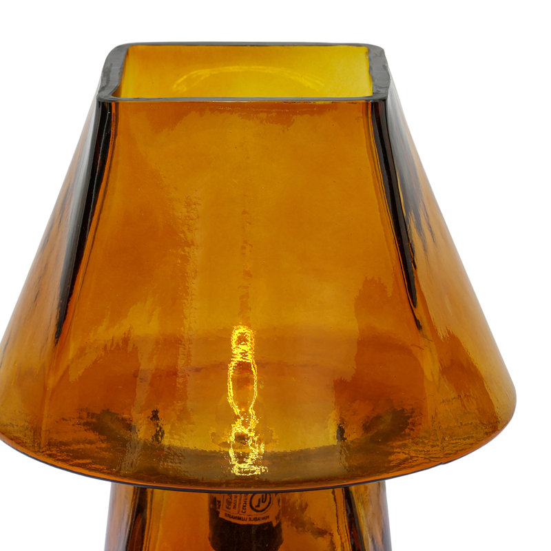 Mini lampe en verre Luca Amber, Jaune