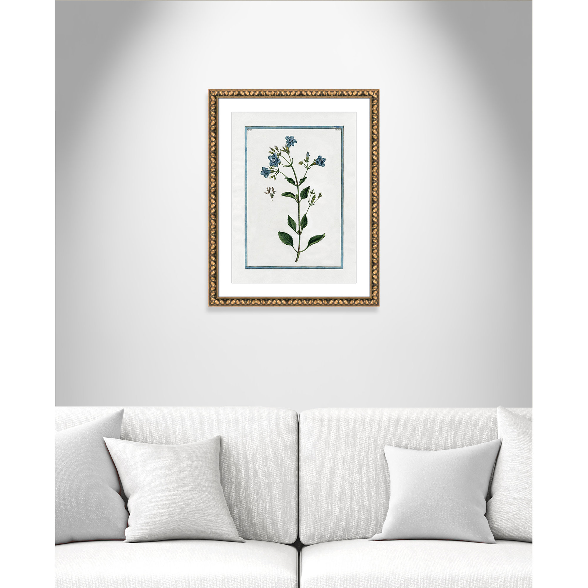 Shabby Elegance Botanical II - Framed Art, 18" W x 24" H, Gold Bead Framed