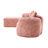 Chenille L-Shaped Sectionals Sofa With Four Pillows-1762541896