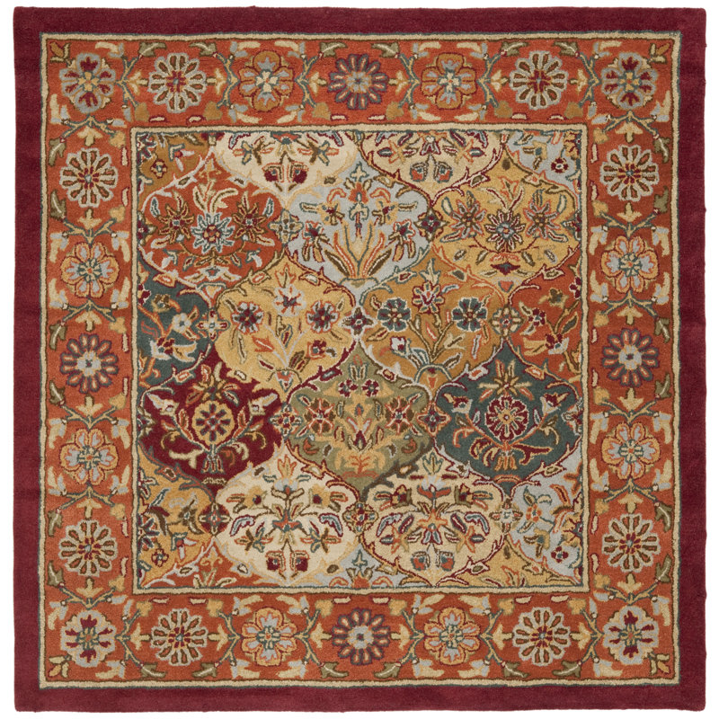 Balthrop Hand Tufted Wool Rug, Square 4'