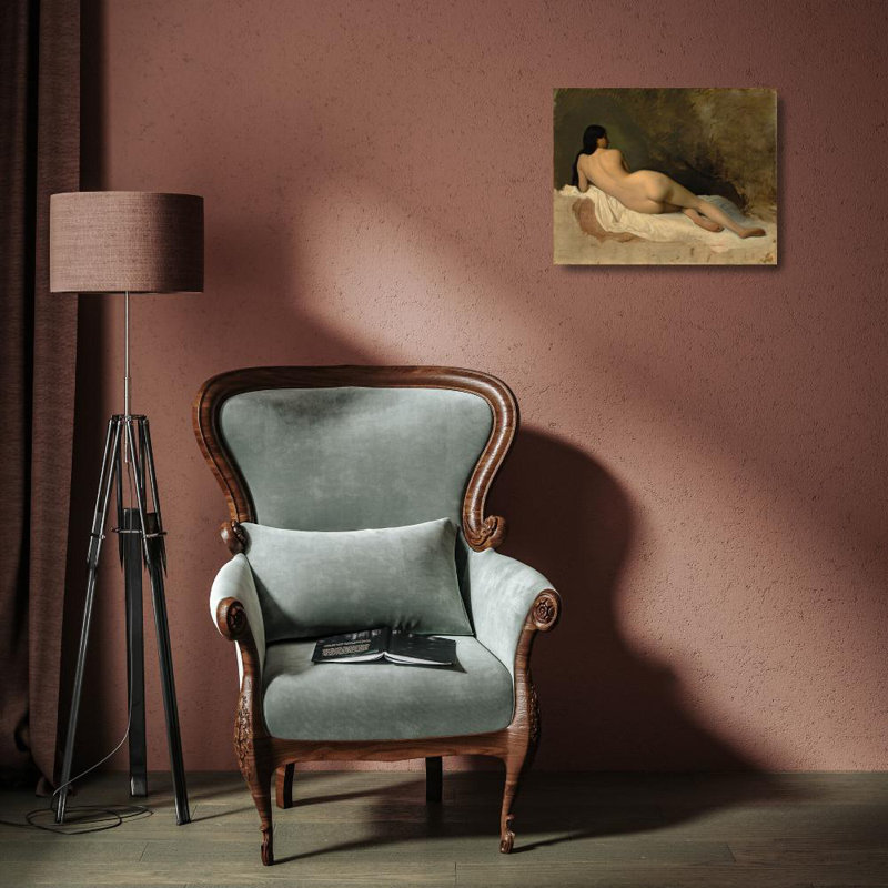 «Study of a Reclining Nude» par Isidore Pils - Art mural sur toile tendue avec châssis, H 18 po x l 14 po