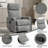 Heat Massage Manual Recliner Chair With Rocker And Swivel-561426459