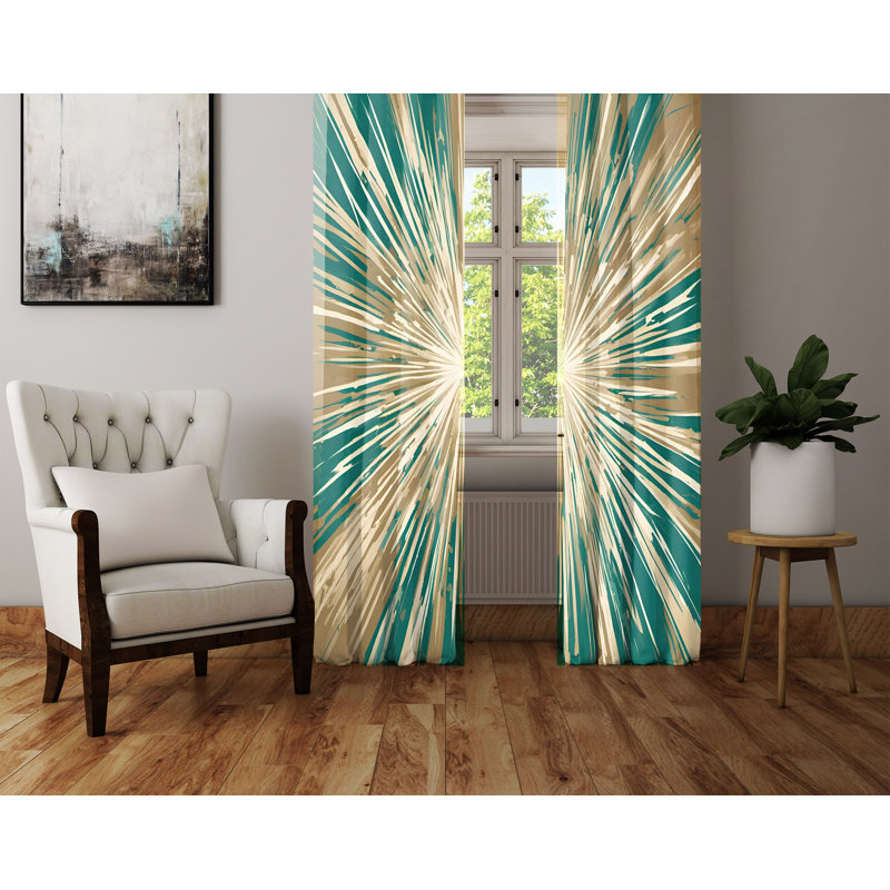 Semi Sheer Curtain Pair, 20" W x 52" L