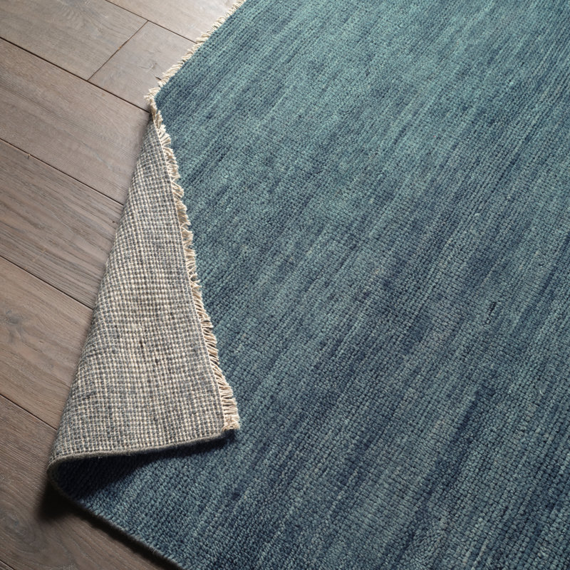 Jaipur Living Origin SAG13 Handknotted Solid Dark Blue Area Rug (10'x14'), Rectangle 10' x 14'