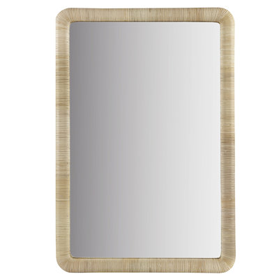 Natural Rectangular Bedroom Installed Mirror, 26x39, Creates Cozy Atmosphere, Can Be Hung Vertically/horizontally, & Glass Rectangle Hall Decor 26x39 Inches, Enhances Hallway, In Any Direction, Mirror