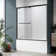 56'' - 60'' W x 58'' H Bypass Semi-Frameless Shower Door with Clear Glass