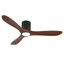 Ventilateur de plafond encastré de 52 pouces avec lumière, télécommande, pales en bois massif, à intensité variable, réversible, fonctionnement silencieux, fonction de mémoire de mise hors tension, conception à profil bas. Convient aux chambres à coucher, aux patios et à l'intérieur