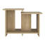 Table basse moderne en chêne 23,6 po avec tablette de rangement ouverte, table d'appoint rectangulaire en bois pour le salon et le bureau