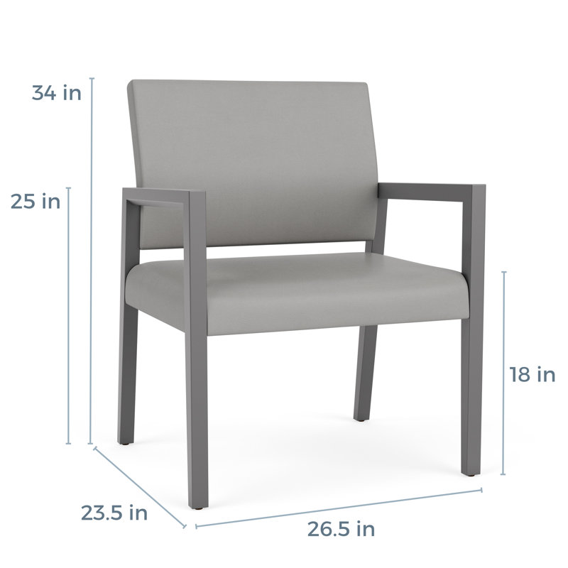 Chaise d'invité surdimensionnée Brooklyn, Naturel, Noir Patriot Plus - nettoyez le vinyle avec un lin