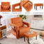 Laguer Faux Leather Armchair With Footstool-479042100