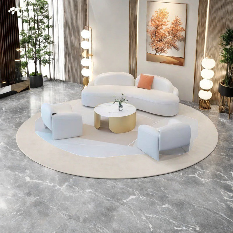 Nordic simple arc office sofa set