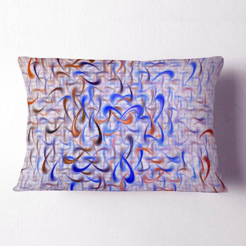 Coussin lombaire d’art fractal clair light aquarelle Abstract
