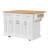 Fancy & Rustic Large Kitchen Island With Rubber Wood Drop Leaf - Embossed Texture Rolling Kitchen Cart With Ample Storage-927340617