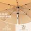 Parasol de table d'extérieur 10 pi - Élégant patio beige avec protection et tissu imperméable