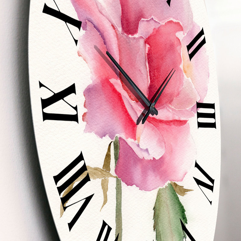 Horloge murale traditionnelle rose vif, Petit