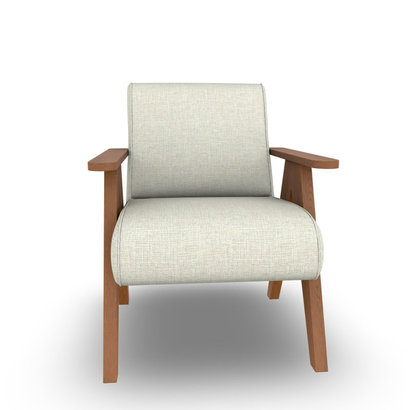 Accent Chair, Light Beige, Espresso