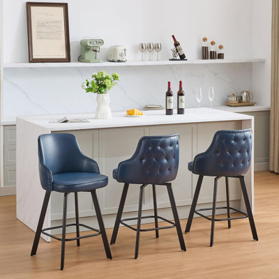 Swivel Counter Stool with High Backs
