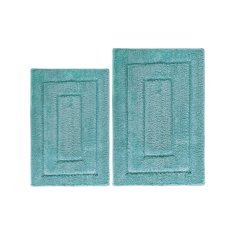 Ensemble de tapis de bain 2 pièces 100% polyester, Bleu