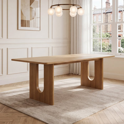 UMBERTO 200cm Dining Table Washed Oak