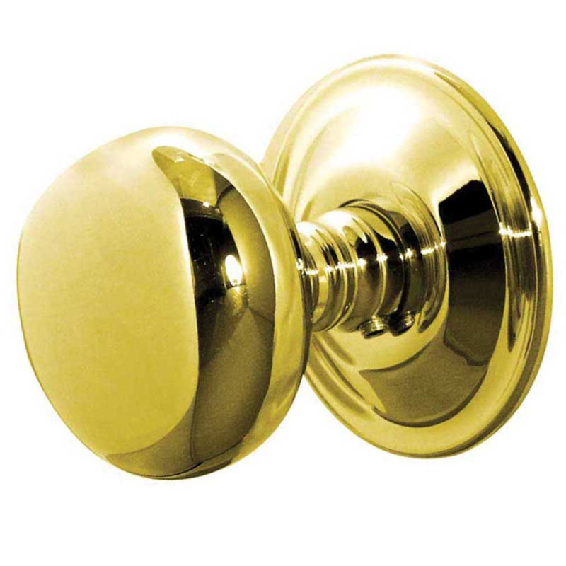 Kentfield Passage Door Knob, Polished Brass