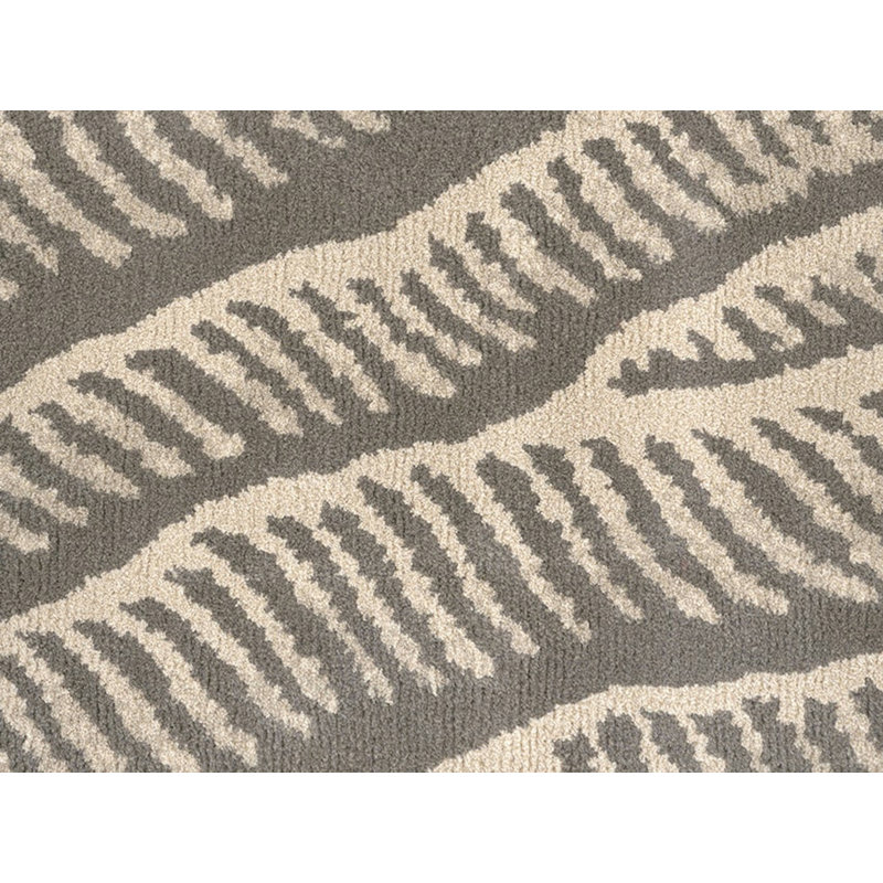 Rippling Hand Knotted Abstract Area Rug in Tin, Rectangle 8' x 10'