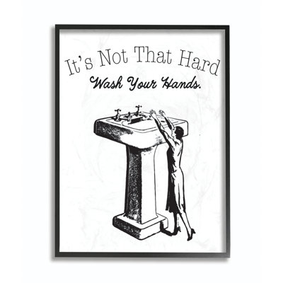 « not this hard salle de bain drôle », impression