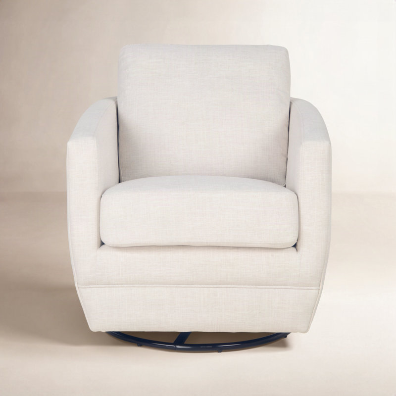 Gogh Swivel Glider, Beige Linen
