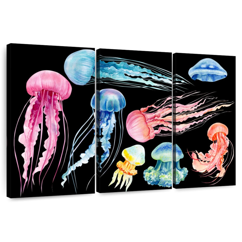 Brampt méduse couleurs Smack, H 32 po x l 50 po