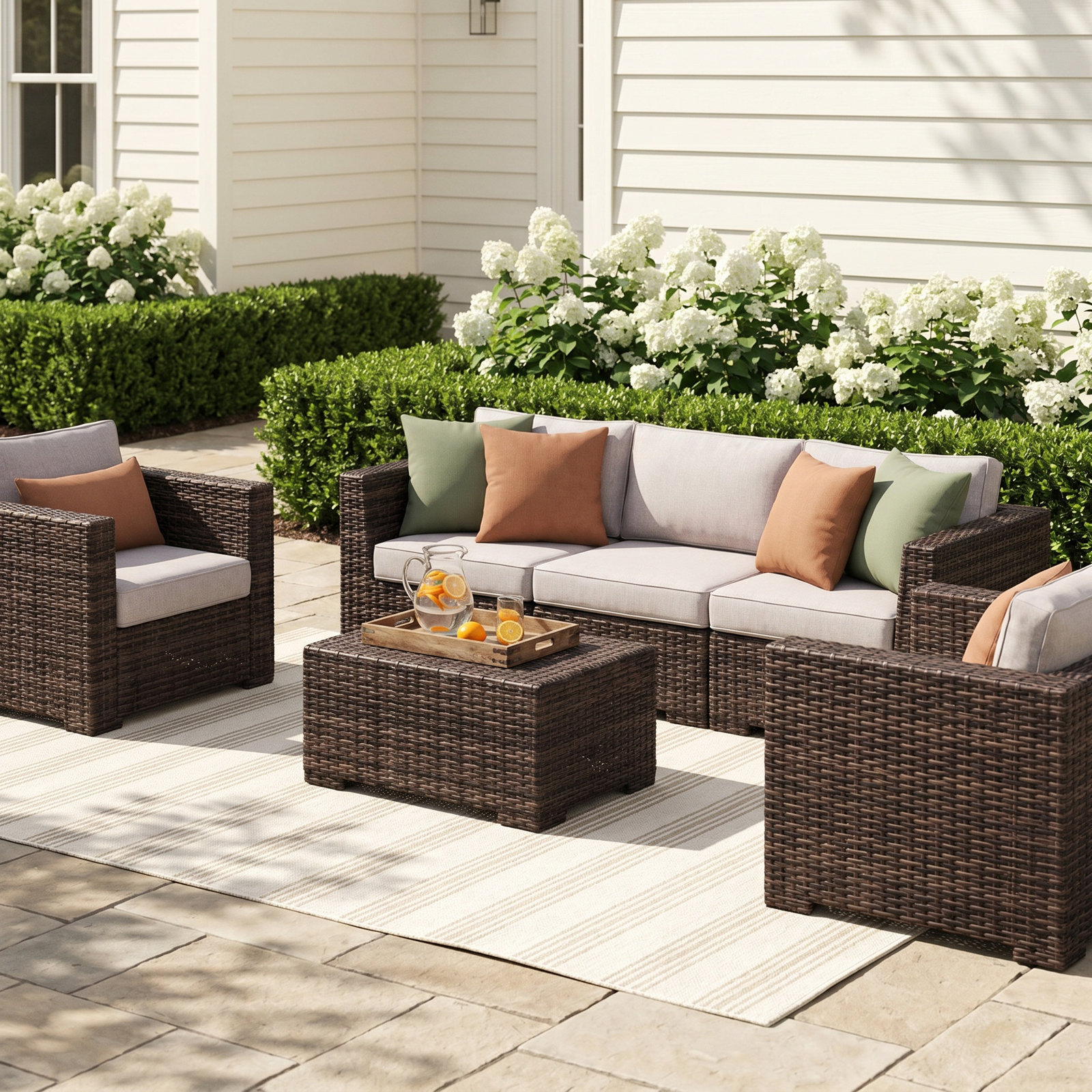 McDougal 6-Person Patio Seating Group, Espresso
