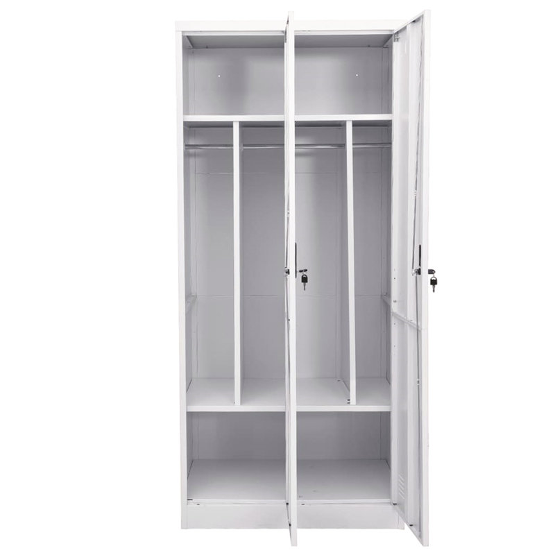 Harshbarger 2 Door Wardrobe, Light Grey