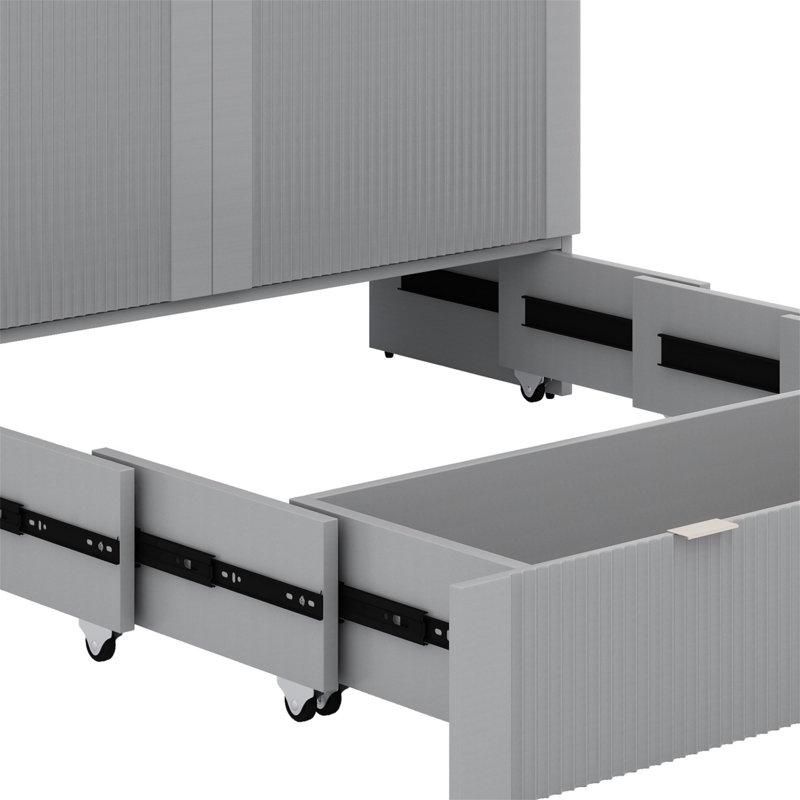 Murphy Bed With Drawer And A Set Of Sockets & USB Ports, Pulley Structure Design