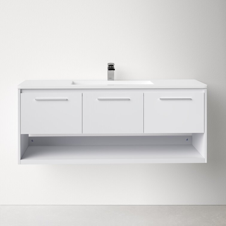 Queen 48 Full Sonoma Wall Mount Single Sink Modern Bathroom Vanity