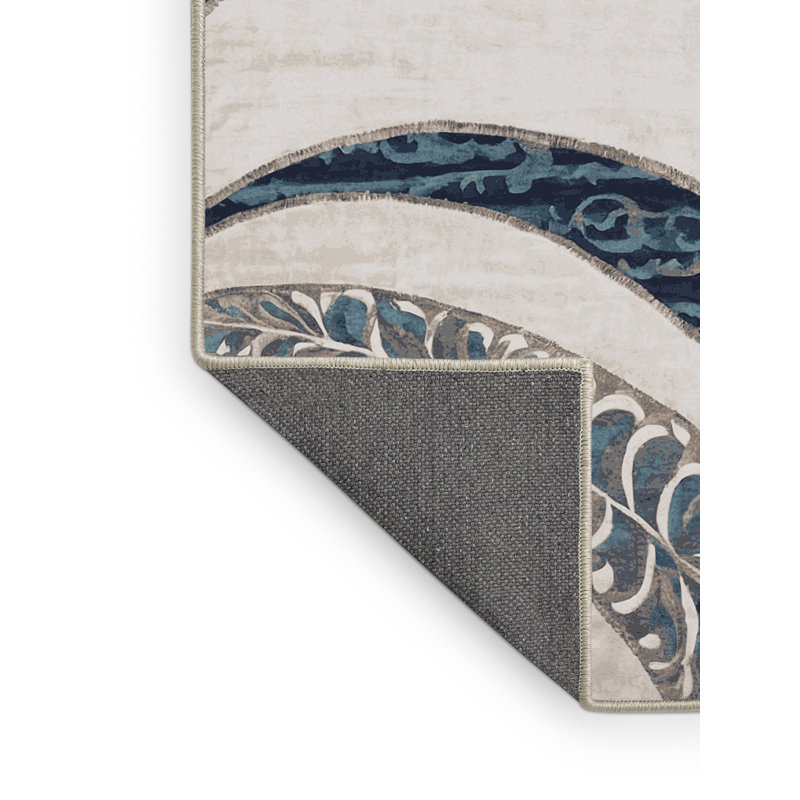 Tapis beige soyeux et moelleux, Tapis de couloir 2 pi x 4 pi