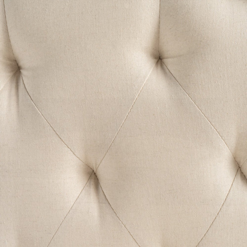 Tête de lit tapissier pour lit grand et bois massif Pieds en métal durables, hauteur réglable Garniture cloutée