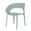 Chaise de patio d'extérieur, conception monobloc en polypropylène-2103940262