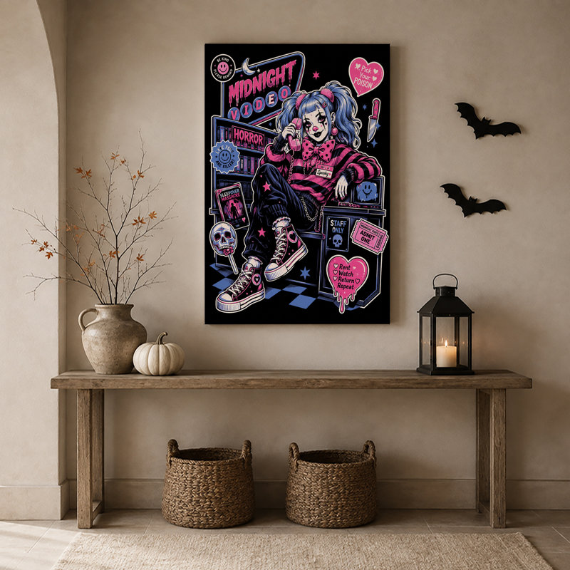 Art mural sur toile d'Halloween, H 36 po x l 24 po