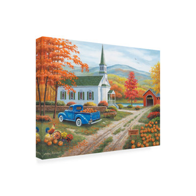 Hirving Pumpkin Gathering - Wrapped Canvas Print